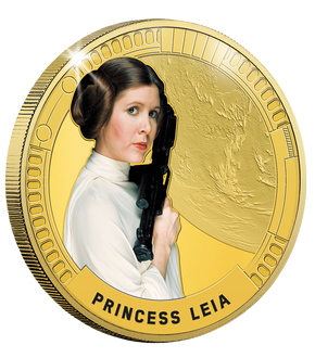 Frappe dorée à l'or pur «Princesse Leia»